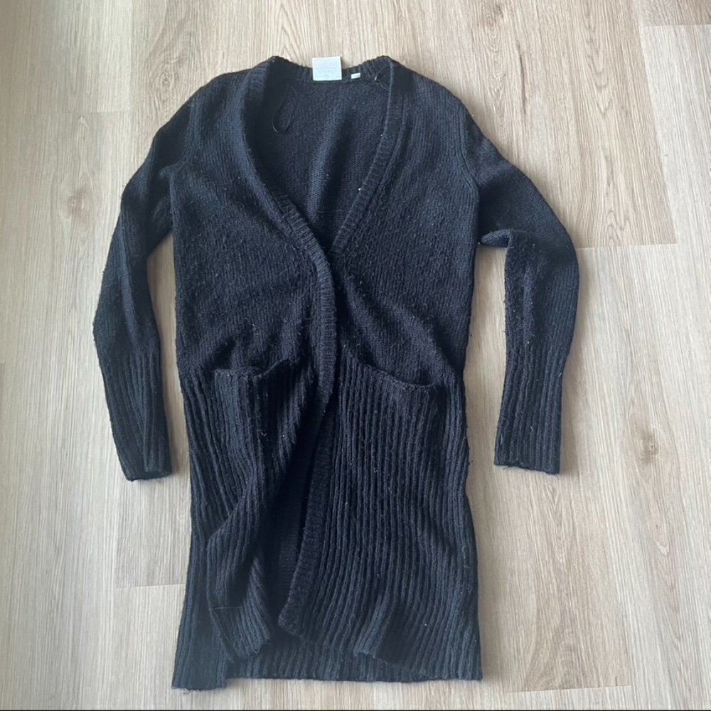 Cheap Monday Hook chunky knit zip Front Cardigan Black small oversized